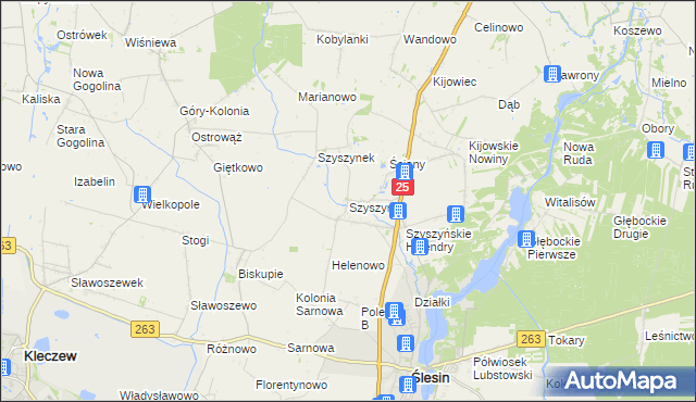 mapa Szyszyn, Szyszyn na mapie Targeo