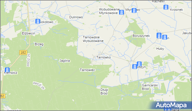 mapa Tarnówko gmina Połajewo, Tarnówko gmina Połajewo na mapie Targeo