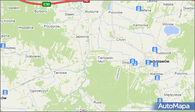 mapa Tarnowski Młyn, Tarnowski Młyn na mapie Targeo