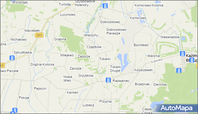 mapa Tokarki, Tokarki na mapie Targeo