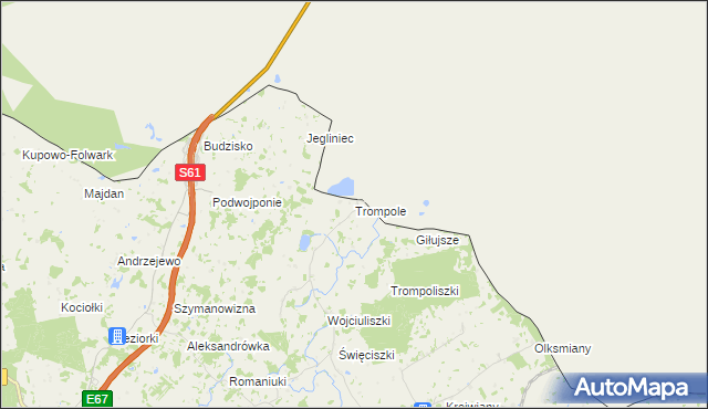 mapa Trompole, Trompole na mapie Targeo