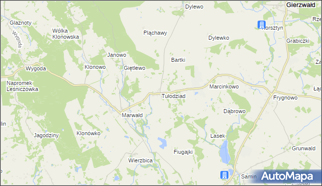 mapa Tułodziad, Tułodziad na mapie Targeo
