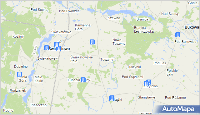 mapa Tuszyny, Tuszyny na mapie Targeo