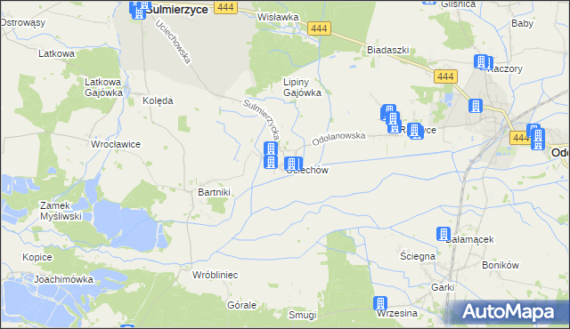 mapa Uciechów gmina Odolanów, Uciechów gmina Odolanów na mapie Targeo