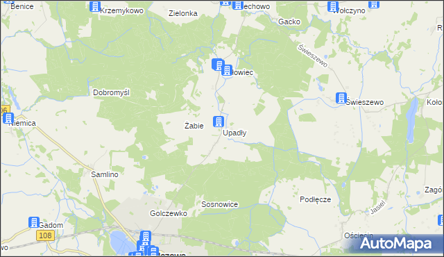 mapa Upadły, Upadły na mapie Targeo