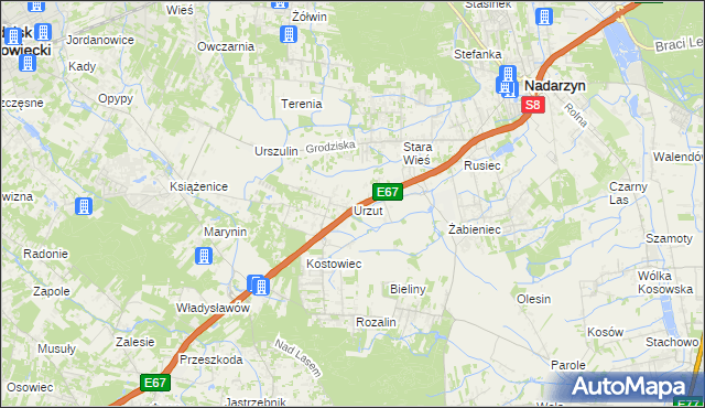 mapa Urzut, Urzut na mapie Targeo