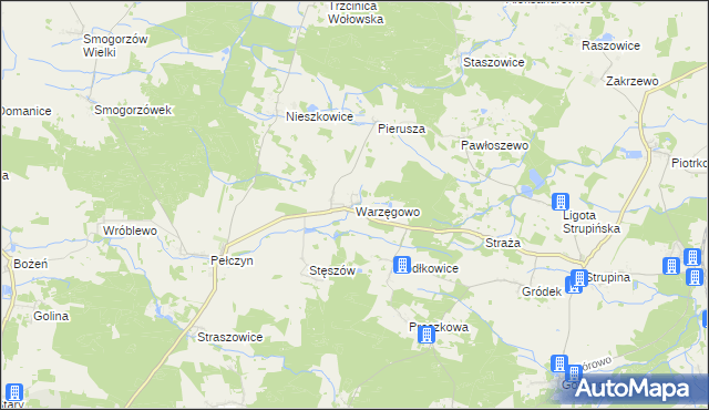 mapa Warzęgowo, Warzęgowo na mapie Targeo