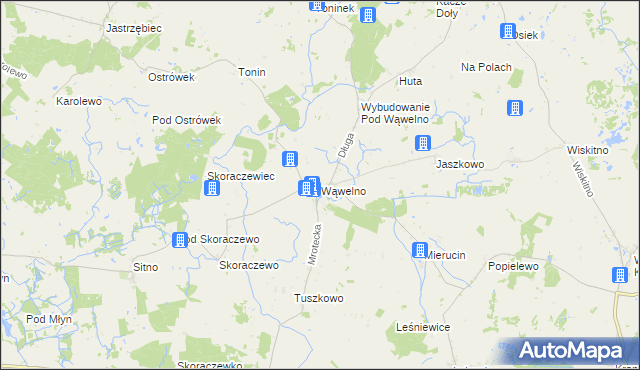 mapa Wąwelno, Wąwelno na mapie Targeo