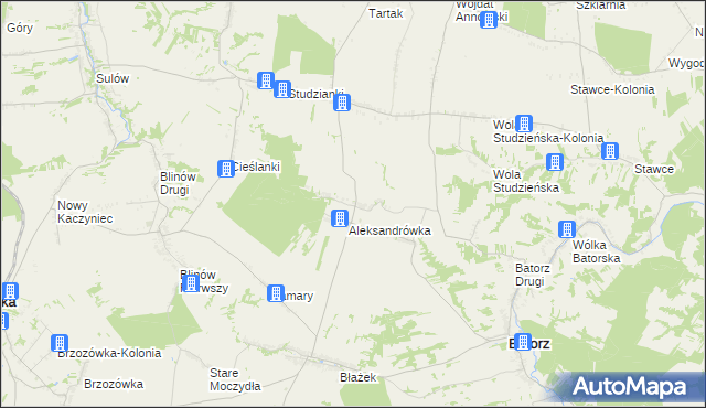 mapa Węglinek gmina Batorz, Węglinek gmina Batorz na mapie Targeo