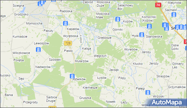 mapa Węgrzyn, Węgrzyn na mapie Targeo