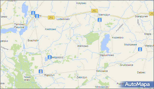 mapa Werkowo, Werkowo na mapie Targeo