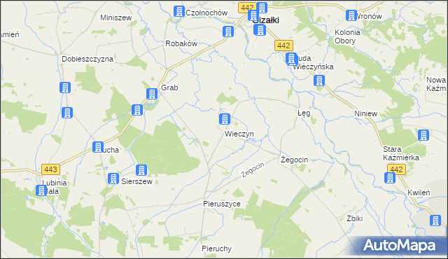 mapa Wieczyn, Wieczyn na mapie Targeo