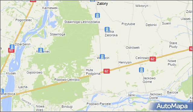 mapa Wielęcin gmina Somianka, Wielęcin gmina Somianka na mapie Targeo