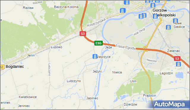 mapa Wieprzyce, Wieprzyce na mapie Targeo