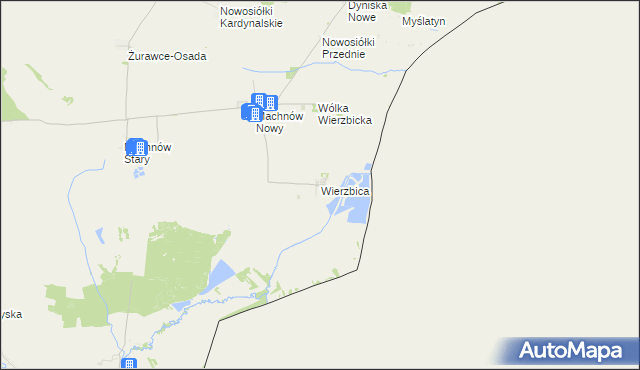 mapa Wierzbica gmina Lubycza Królewska, Wierzbica gmina Lubycza Królewska na mapie Targeo