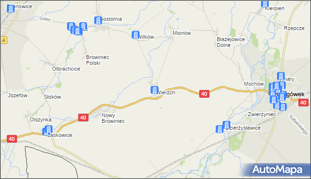 mapa Wierzch, Wierzch na mapie Targeo