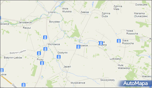 mapa Wilkowice gmina Rawa Mazowiecka, Wilkowice gmina Rawa Mazowiecka na mapie Targeo