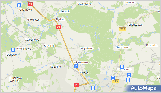 mapa Włynkowo, Włynkowo na mapie Targeo