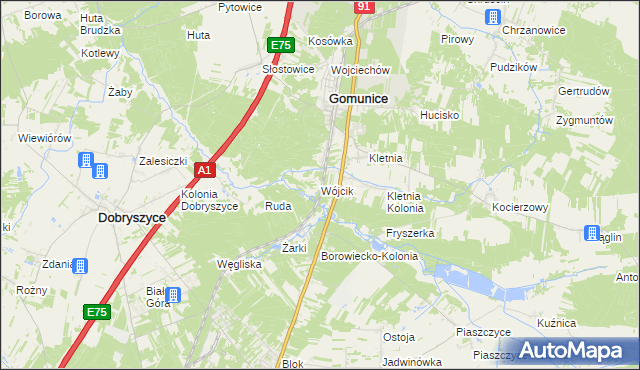 mapa Wójcik, Wójcik na mapie Targeo