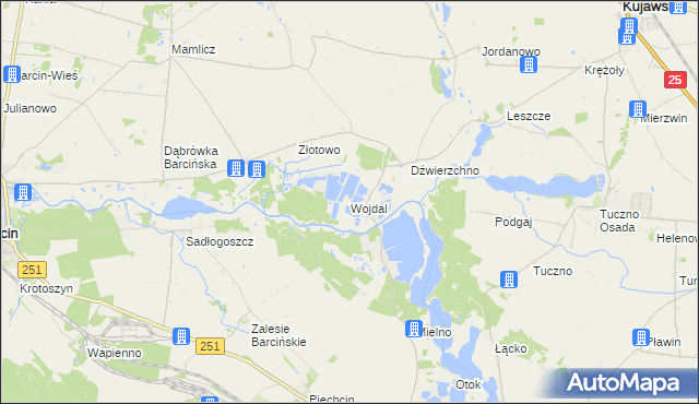 mapa Wojdal, Wojdal na mapie Targeo