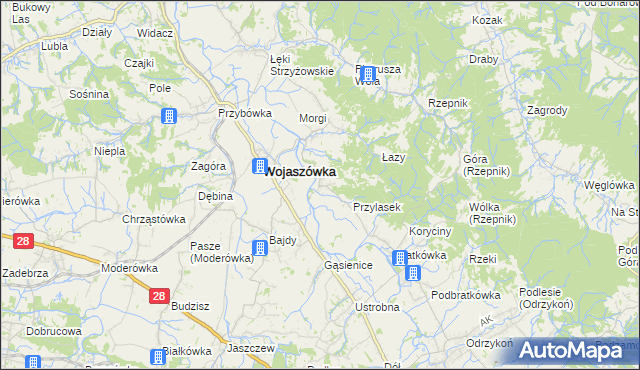 mapa Wojkówka, Wojkówka na mapie Targeo