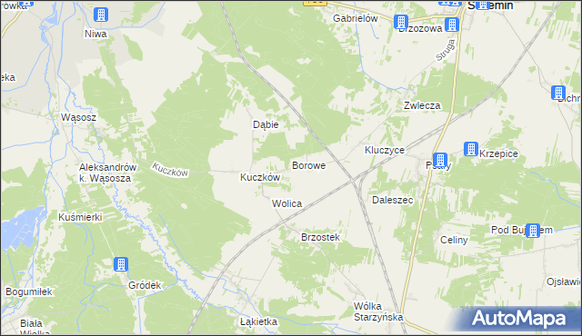 mapa Wola Kuczkowska, Wola Kuczkowska na mapie Targeo