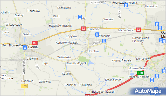 mapa Wolica gmina Ożarów Mazowiecki, Wolica gmina Ożarów Mazowiecki na mapie Targeo