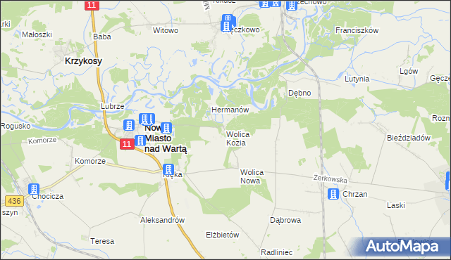 mapa Wolica Kozia, Wolica Kozia na mapie Targeo