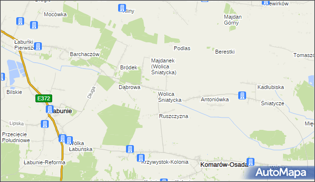 mapa Wolica Śniatycka, Wolica Śniatycka na mapie Targeo
