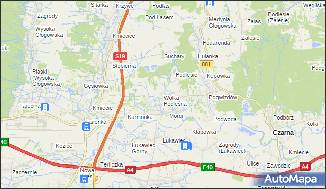 mapa Wólka Podleśna, Wólka Podleśna na mapie Targeo