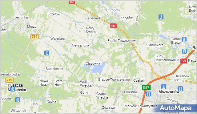 mapa Wręcza, Wręcza na mapie Targeo