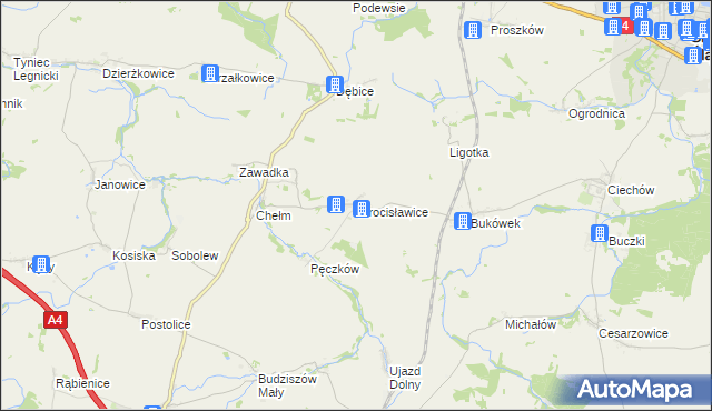 mapa Wrocisławice, Wrocisławice na mapie Targeo