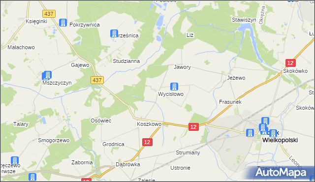 mapa Wycisłowo, Wycisłowo na mapie Targeo