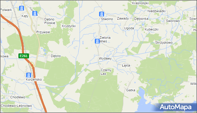 mapa Wydawy gmina Rawicz, Wydawy gmina Rawicz na mapie Targeo