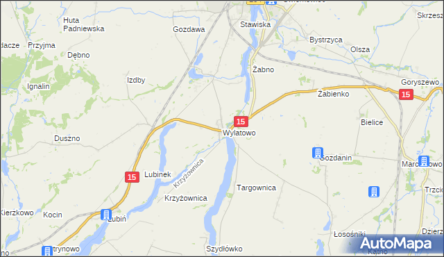 mapa Wylatowo, Wylatowo na mapie Targeo