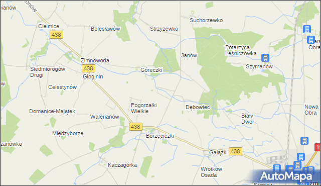 mapa Wyrębin, Wyrębin na mapie Targeo
