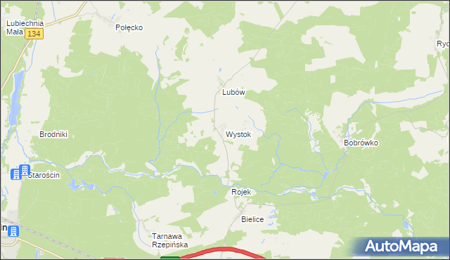 mapa Wystok, Wystok na mapie Targeo