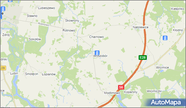 mapa Wyszobór, Wyszobór na mapie Targeo
