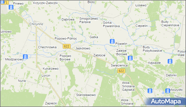 mapa Zabłocie gmina Serock, Zabłocie gmina Serock na mapie Targeo