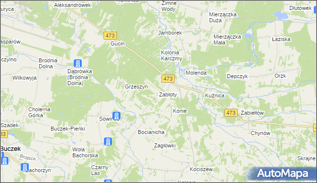 mapa Zabłoty, Zabłoty na mapie Targeo