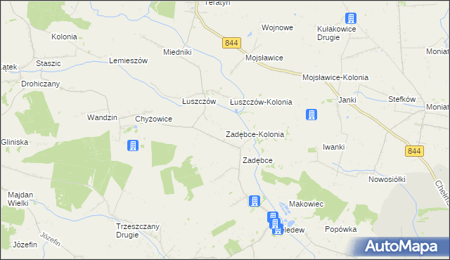 mapa Zadębce-Kolonia, Zadębce-Kolonia na mapie Targeo