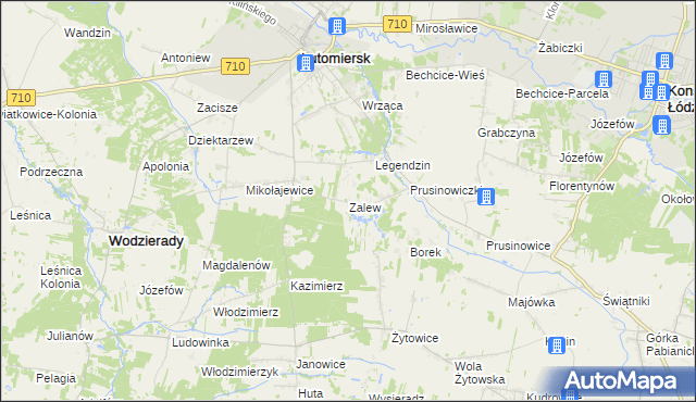 mapa Zalew, Zalew na mapie Targeo