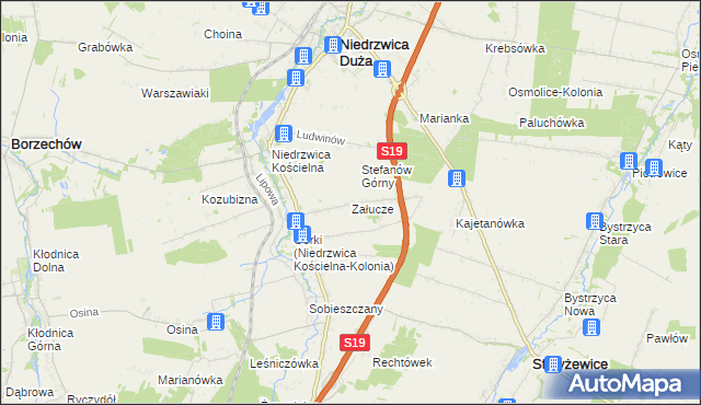 mapa Załucze, Załucze na mapie Targeo