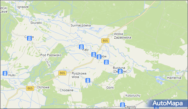 mapa Zapałów, Zapałów na mapie Targeo