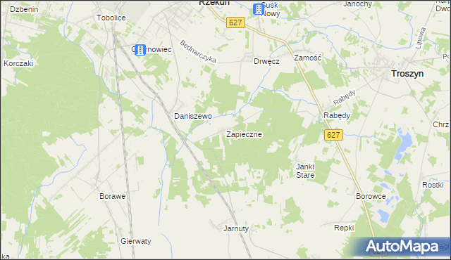 mapa Zapieczne, Zapieczne na mapie Targeo