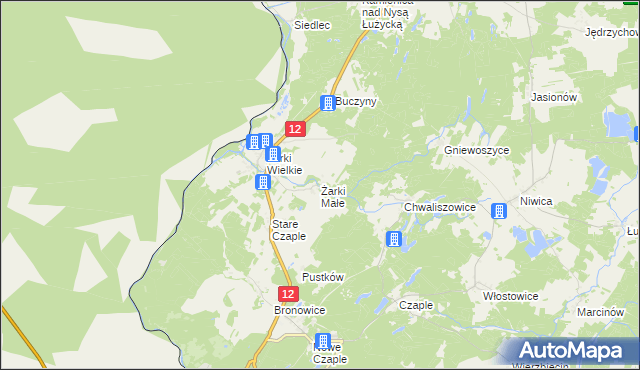 mapa Żarki Małe, Żarki Małe na mapie Targeo