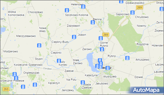 mapa Żarowo gmina Przedecz, Żarowo gmina Przedecz na mapie Targeo