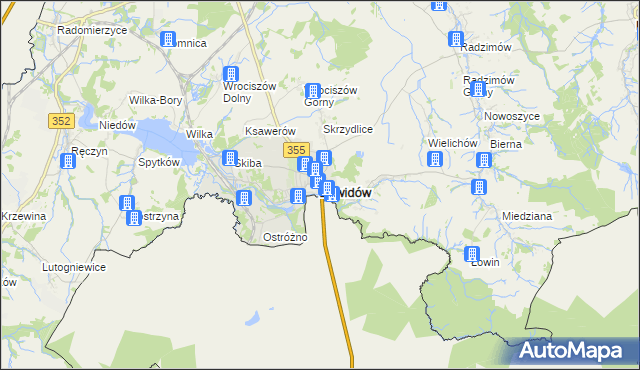 mapa Zawidów, Zawidów na mapie Targeo