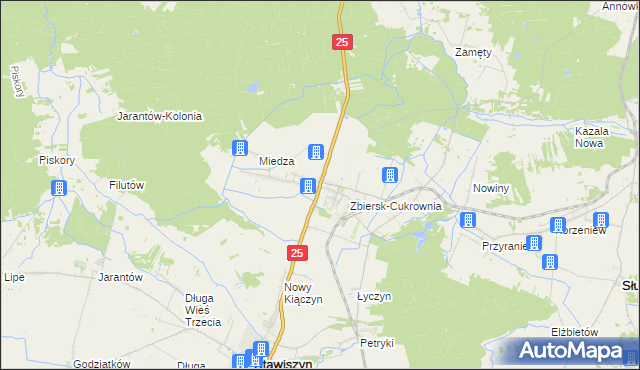 mapa Zbiersk, Zbiersk na mapie Targeo