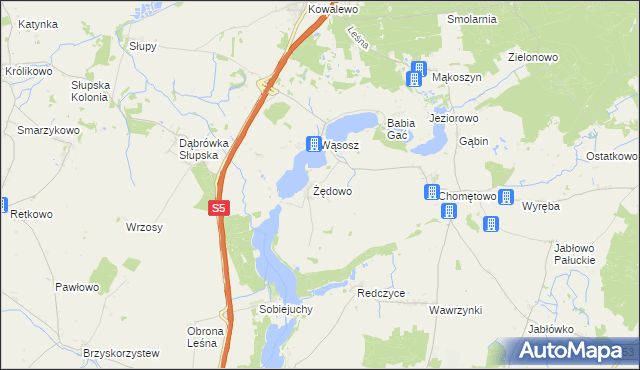 mapa Żędowo, Żędowo na mapie Targeo